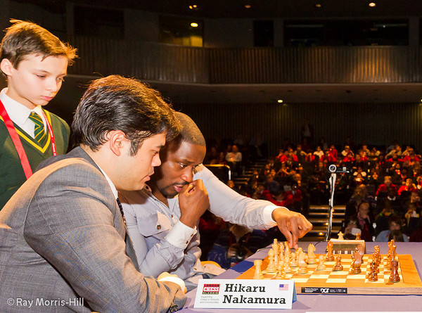 United States Chess Champion Hikaru Nakamura and the rapper Lethal Bizzle of England